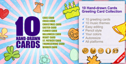 10 Hand-drawn Cards Greeting Card Collection