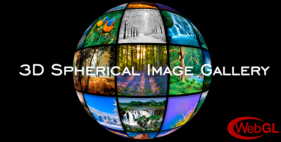 3D Spherical Image Gallery JavaScript & PHP Plugin