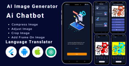 AI Image Generator AI Chat Bot Translator & Emotion Recognition Flutter Android & iOS App