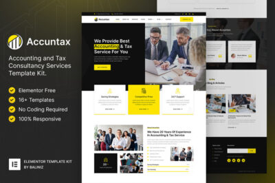 Accuntax – Accounting & Tax Consultancy Services Elementor Template Kit