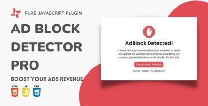 Ad Block Detector Pro Light-weight Pure JavaScript Plugin