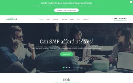 Advisto - Financial Advisor Consultancy WordPress Theme