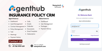 AgentHub - Insurance Agent CRM Policy Management CRM Policy Management System