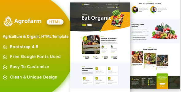 Agrofarm - Agriculture & Organic HTML Template Agrofarm - Agriculture & Organic HTML Template