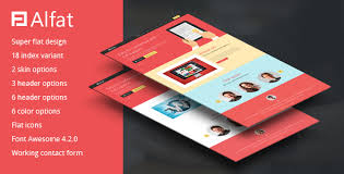 Alfat Super Flat Landing Page WordPress Theme