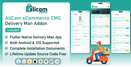 AliCom eCommerce CMS - Delivery man App Addon