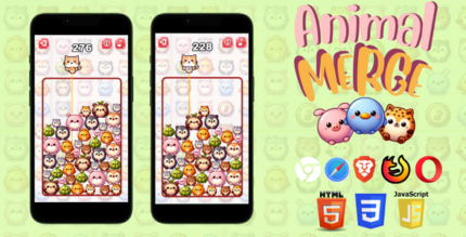 Animal Merge Suika Game - HTML5 (Phaser 3)