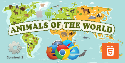 Animals Of The World - Educational Game - HTML5 (.Capx)