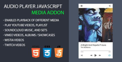 Audio player Media AddOn for Javascript