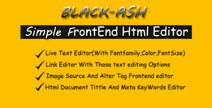 BLACK-ASH - JavaScript Front-end HTML Editor