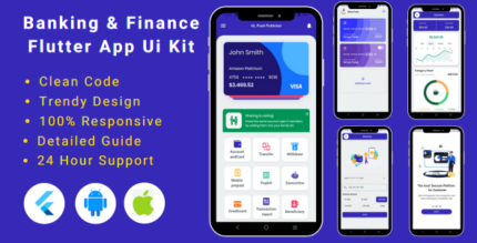 Banking & Finance Flutter App Template UI Kit Digital Bank UI Kit Wallet Net Banking