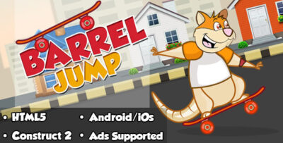 Barrel Jump - HTML5 Mobile Game (Capx)