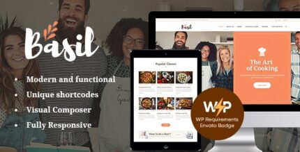 Basil Cooking Classes and Workshops WP Theme