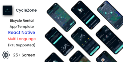 Bicycle Rental App Template in React Native CycleZone Multi Language