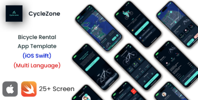 Bicycle Rental App Template in iOS Swift CycleZone Multi Language