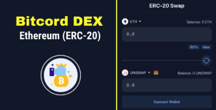 Bitcord DEX Cryptocurrency Ethereum ERC-20 Exchange Swap