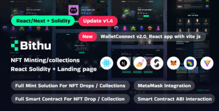 Bithu - NFT MintingCollection with Smart Contract (React JS+Solidity)