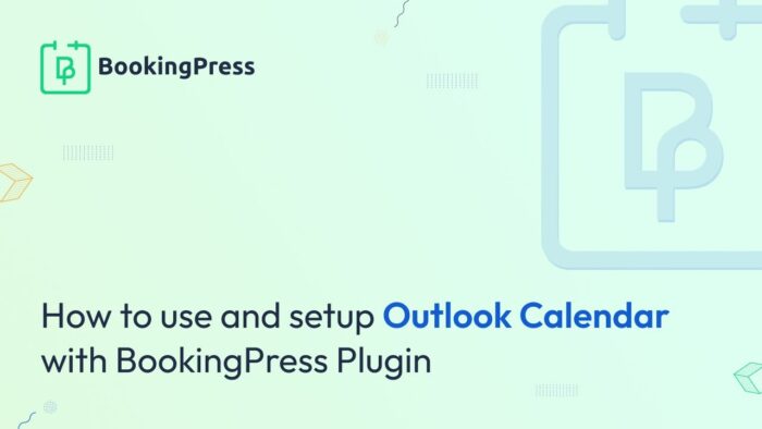 BookingPress Outlook Calendar Integrations