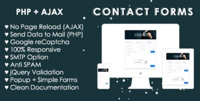 Bootstrap 4 Contact Form (AJAX+PHP)