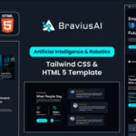 BraviusAI - AI & Robotics Tailwind CSS Template