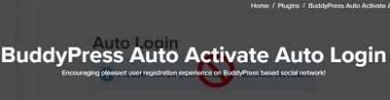 BuddyPress Auto Activate Auto Login