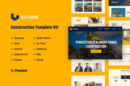 Buildeso Construction Elementor Template Kit