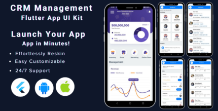 CRM Customer Mobile App CRM Admin Staff Mobile App CRM Flutter Mobile App Template