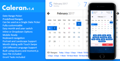 Caleran - Date Range Picker