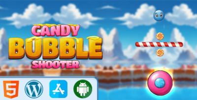 Candy Bubble Shooter Game - HTML5 Construct3 Game