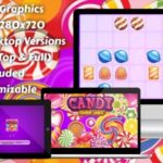 Candy Super Lines Match3 - HTML5 Game, Mobile Version+AdMob!!! (Construct 2 Capx)