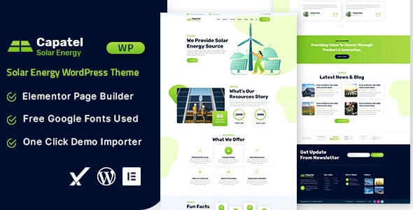 Capatel - Solar Energy WordPress Theme Capatel - Solar Energy WordPress Theme