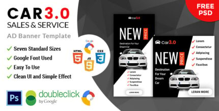 Car3.0 Car Sale & Rent HTML5 Google Banner Ad