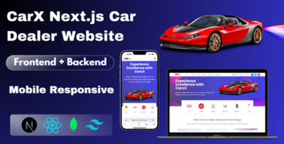 CarX - Next Js Car Dealer & Listing Website Frontend + Backend