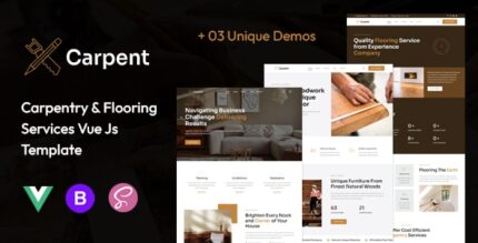 Carpent Carpentry, Woodworking & Flooring Service Vue Js Template