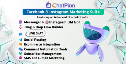 ChatPion AI Chatbot for Facebook, Instagram, eCommerce, SMSEmail & Social Media Marketing (SaaS)