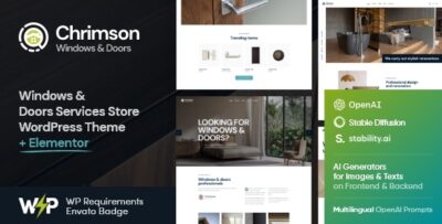 Chrimson - Windows & Doors Installation Services Store WordPress Theme + AI v2.2