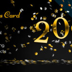 Christmas Card Elegant Confetti Rain