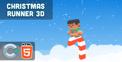 Christmas Runner 3D - HTML5 Game - C3P
