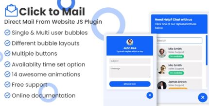 Click to mail - Direct Mail From Website JavaScript Plugin