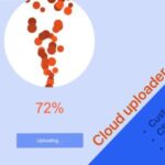 Cloud uploader with bubbles