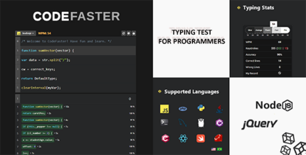 CodeFaster - Typing Test for Programmers JavaScript Game