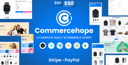 Commercehope - React Ecommerce Script Next js, MUI, Node & REST APIs