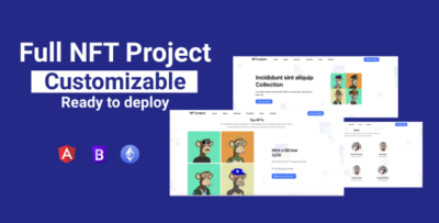 Complete NFT project landing page Collection Template