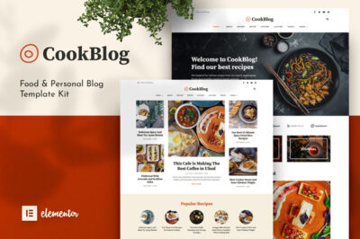 CookBlog - Food & Personal Blog Elementor Template Kit