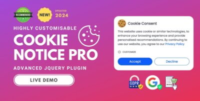 Cookie Notice Pro Advanced jQuery Plugin