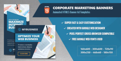 Corporate Marketing Banners - HTML5 Animated Ads