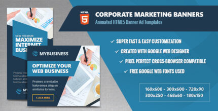 Corporate Marketing Banners - HTML5 Animated Ads