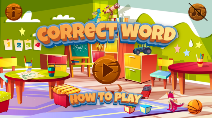 Correct Word For Kids - Educational Game - HTML5Mobile (C3P)