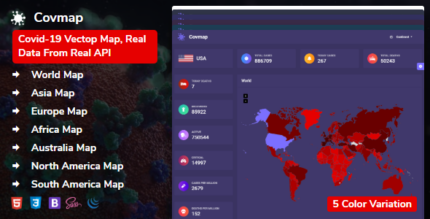 Covmap - Covid-19 Coronavirus Live Traker Vector Map