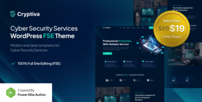 Cryptiva - Cyber Security Services FSE WordPress Theme